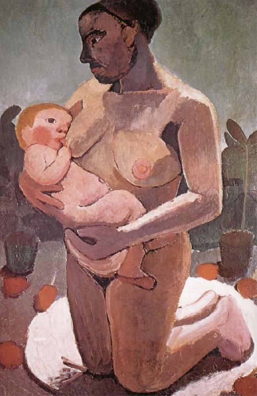 Paula Modersohn-Becker Mother knelt and son France oil painting art